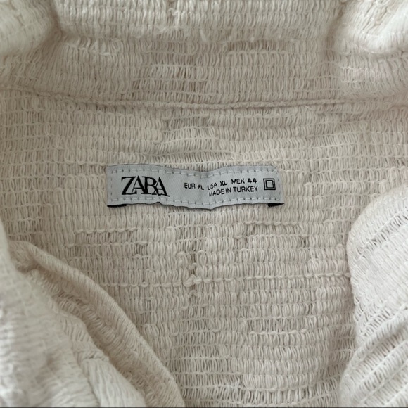 Zara Cream Short Sleeve Button Up - Picture 5 of 5